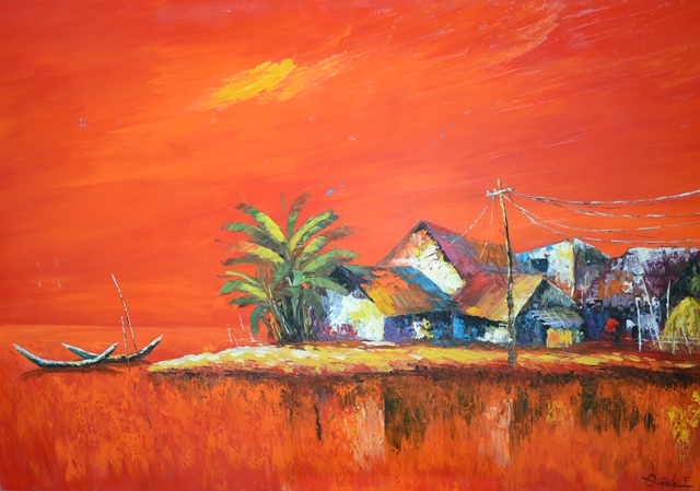 Tranh Sơn Dầu Bến Đỏ